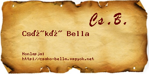 Csákó Bella névjegykártya
